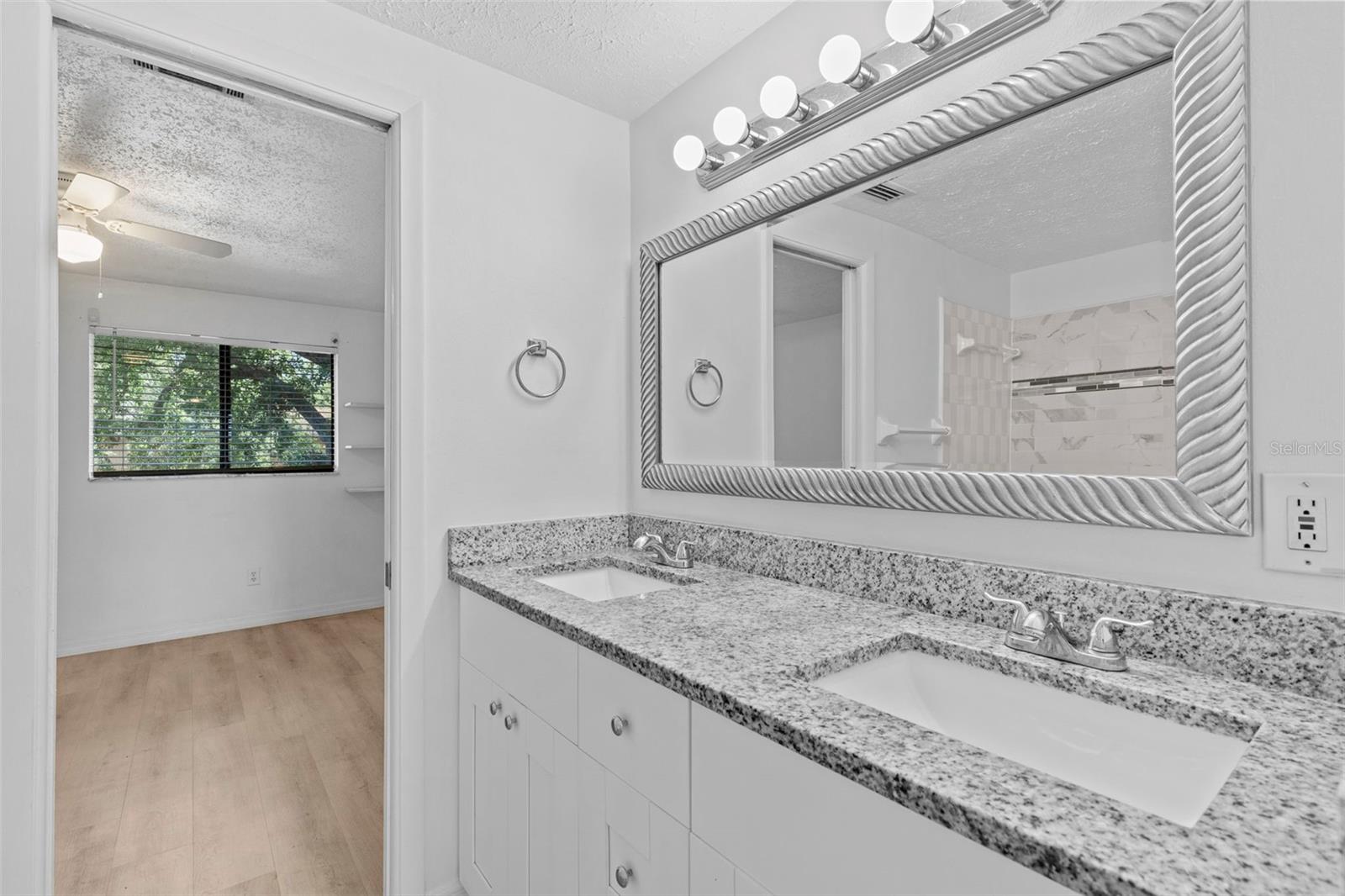 Dual Vanity with Granite Countertops