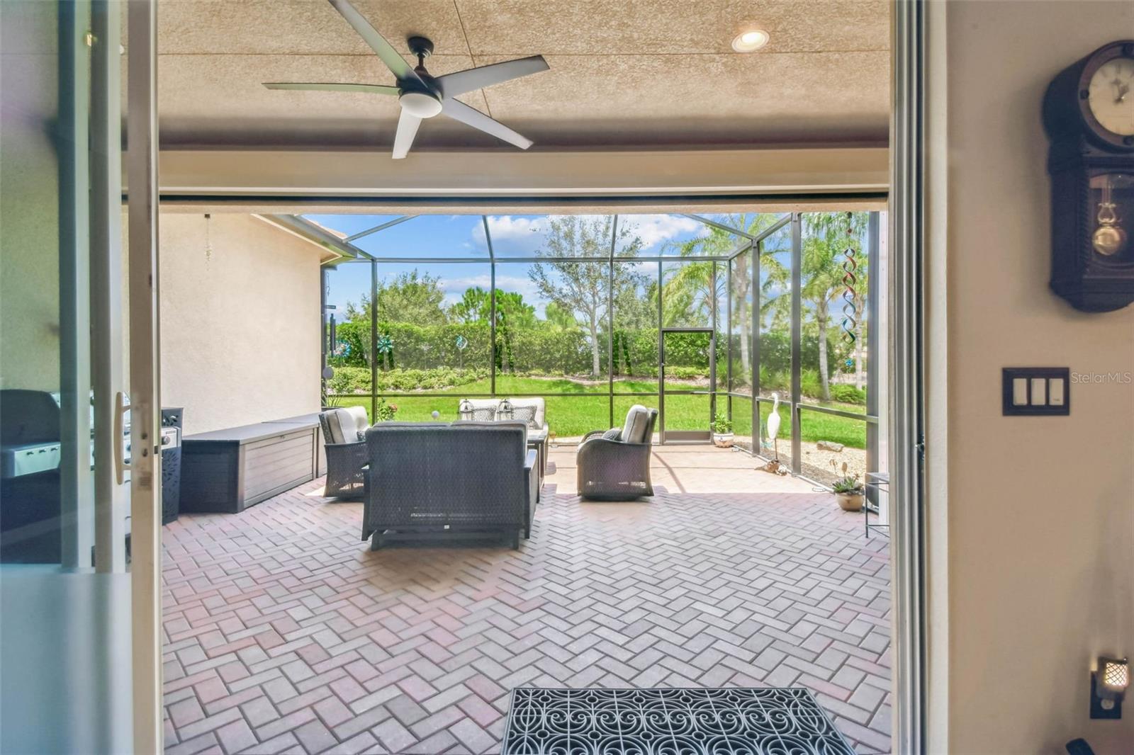 Slider door 3 pack open to outdoor living room