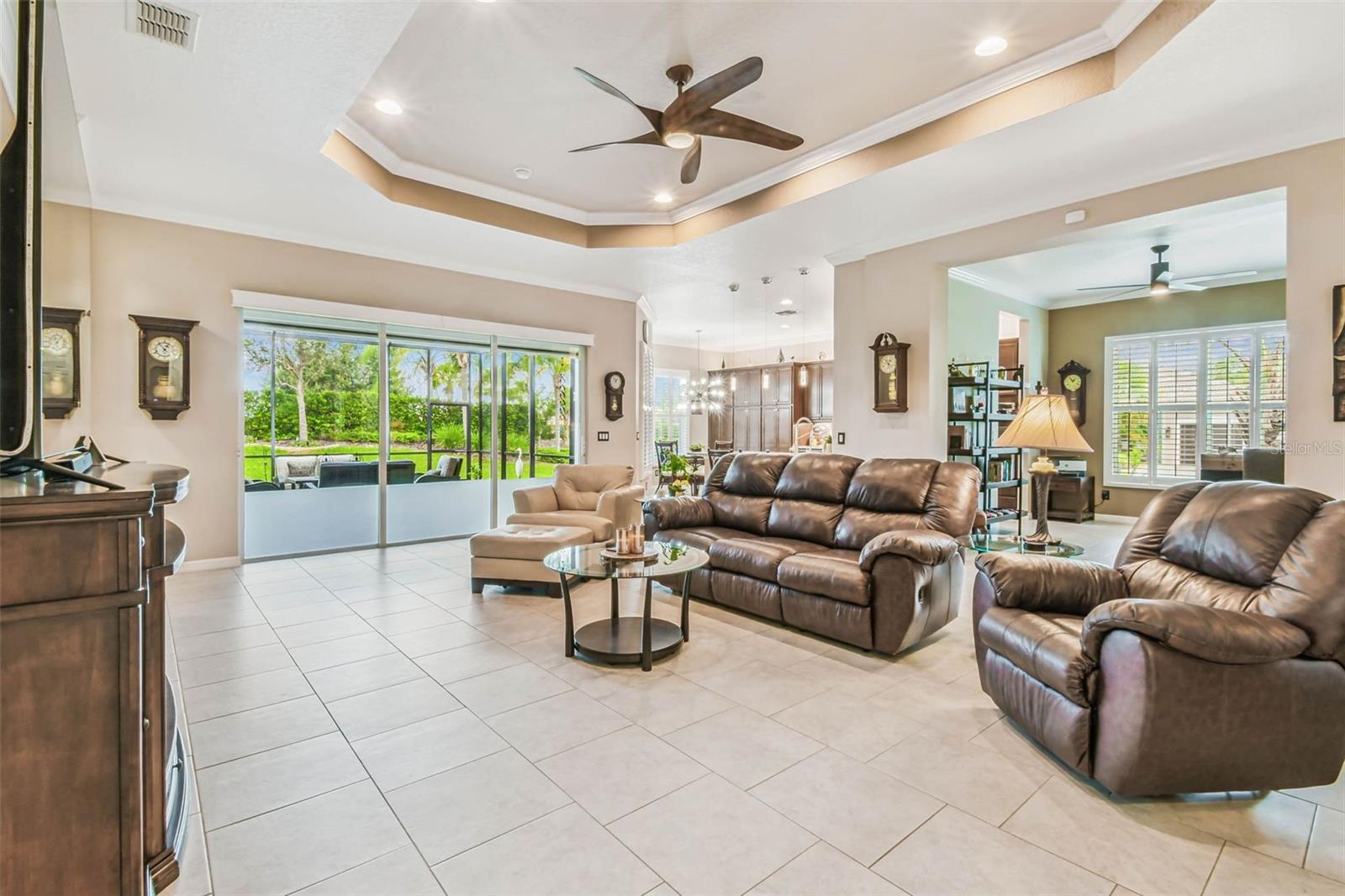 Enjoy movies in this massive living room