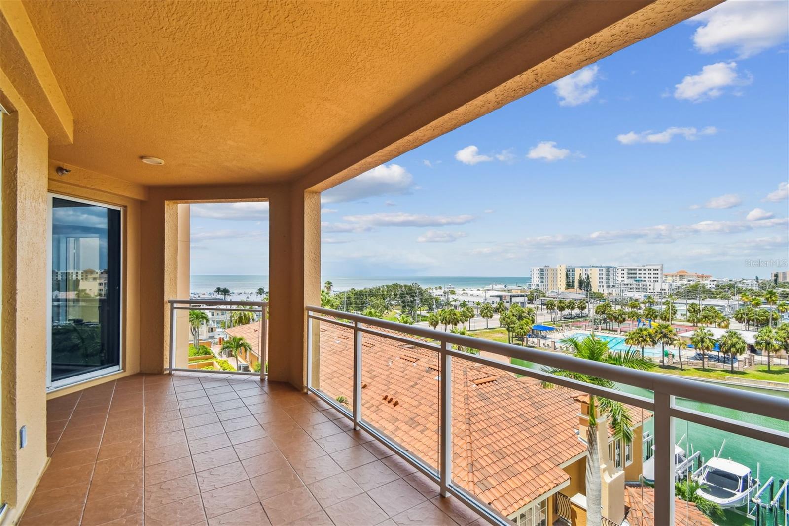 Looking West from the Guest Room to the Owner's Suite and Living Area between