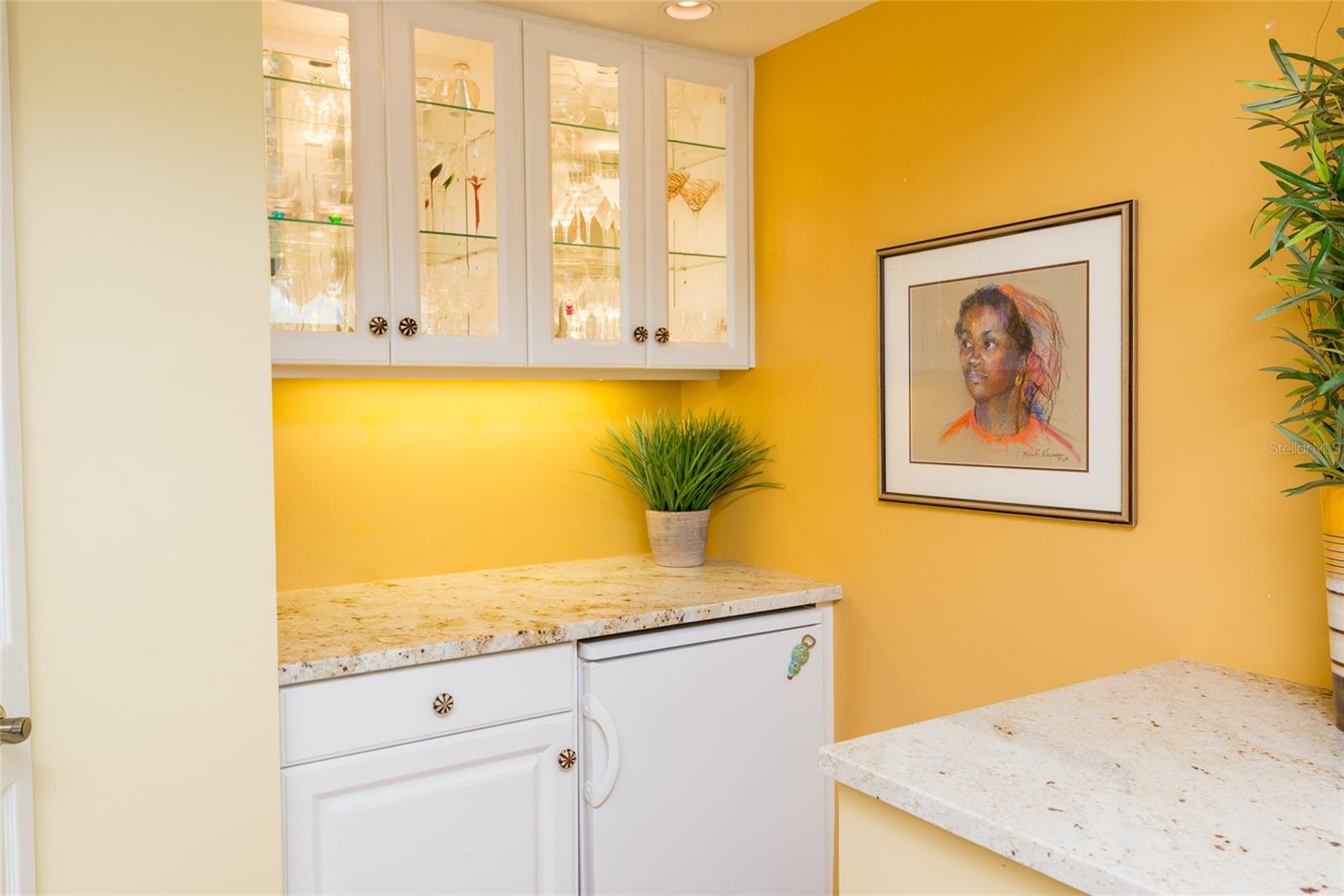 Bar area of guest room