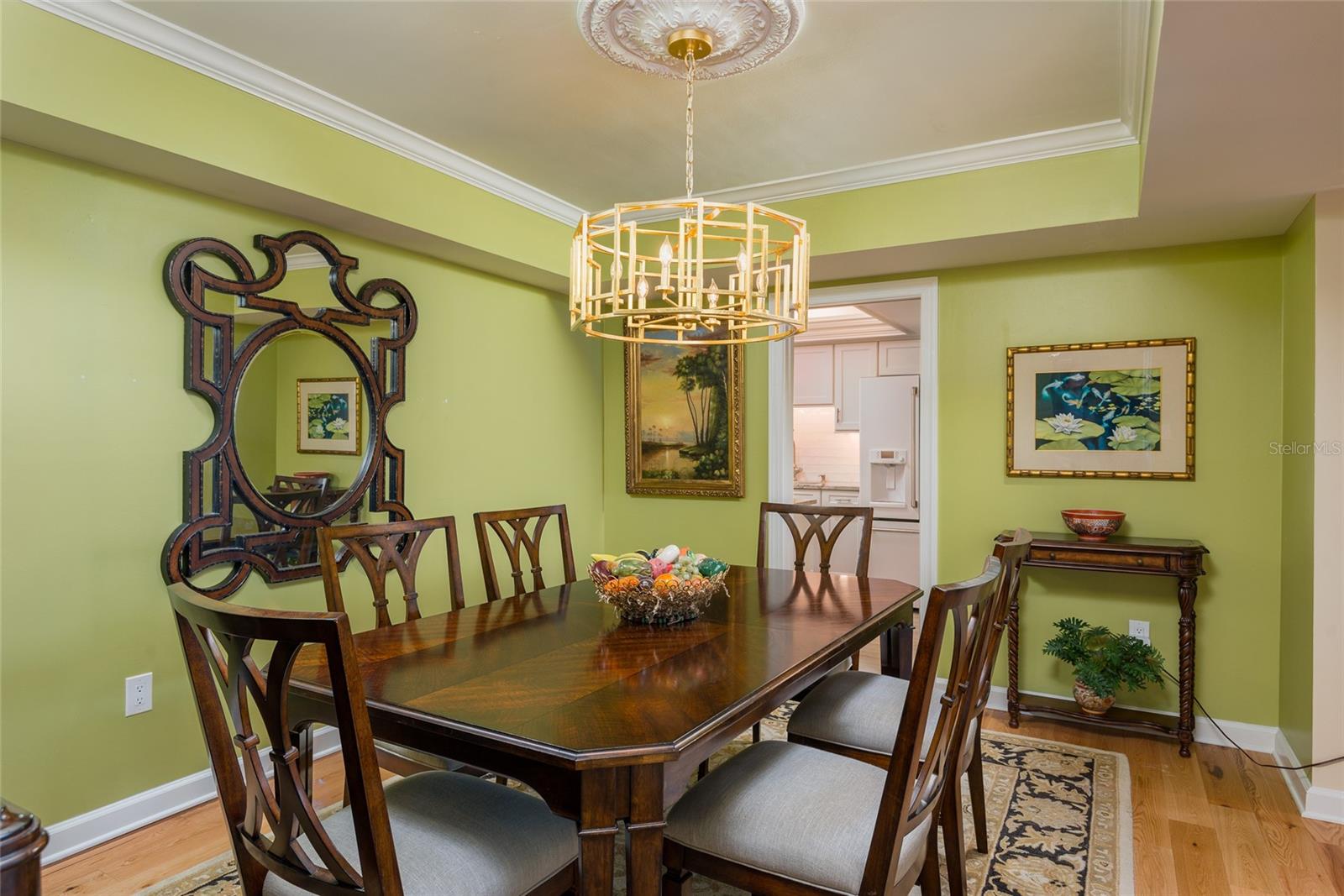 Fromal Dining room with access to kitchen