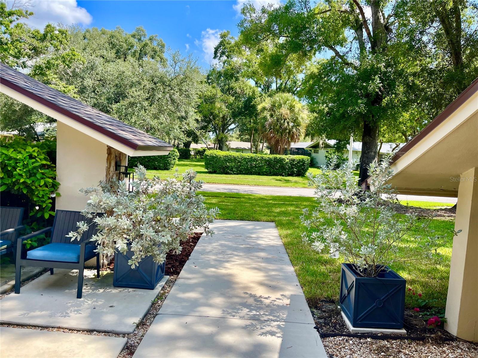 front sidewalk