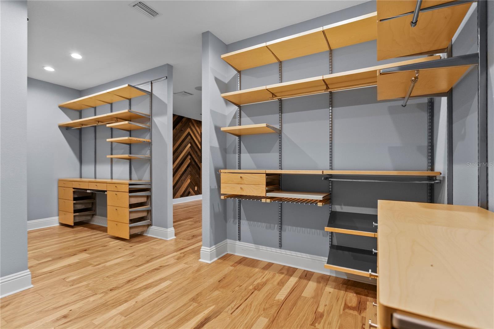 Stunning custom walk-in closet!