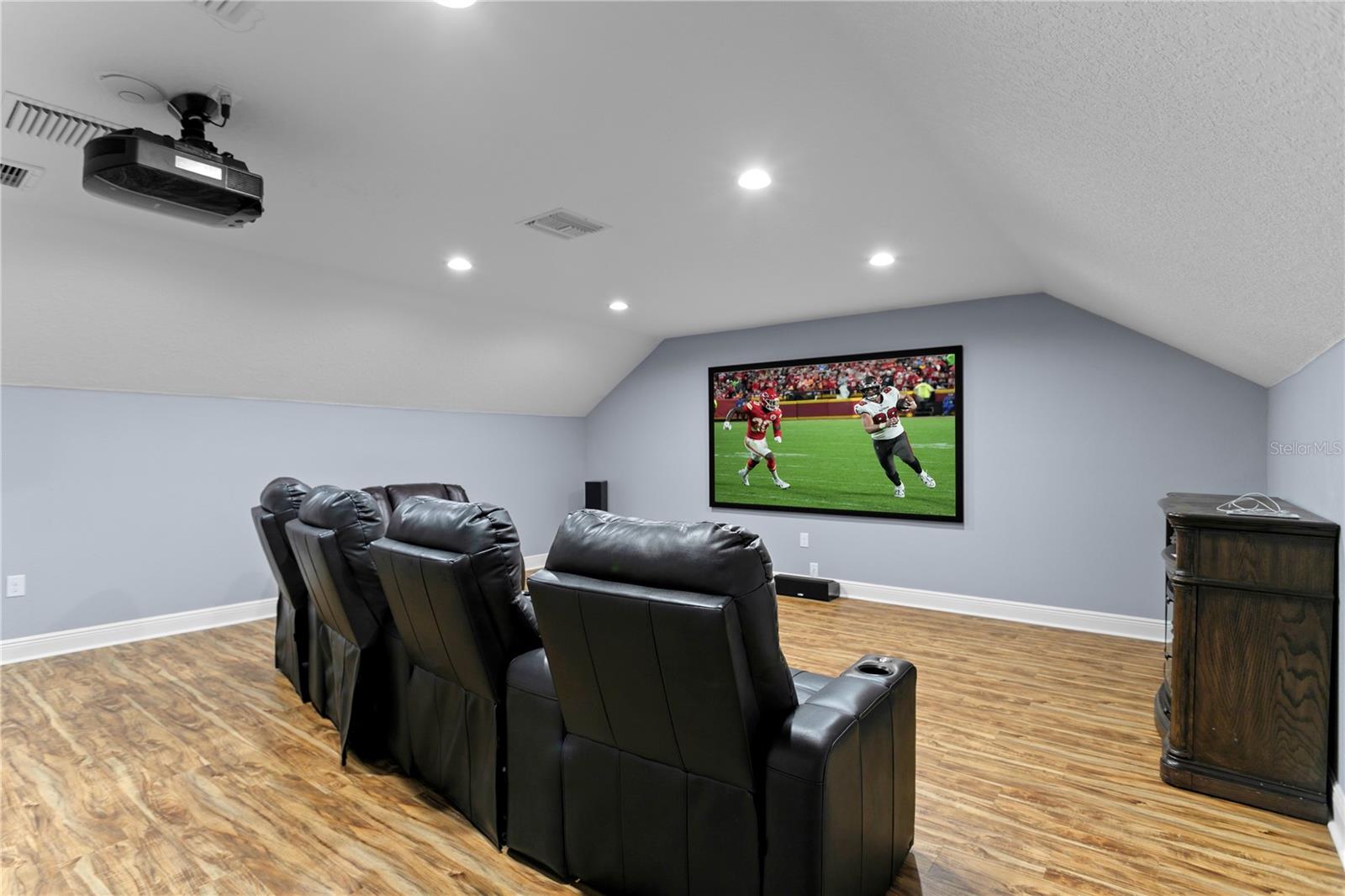 Home Theater with Projector & Screen!