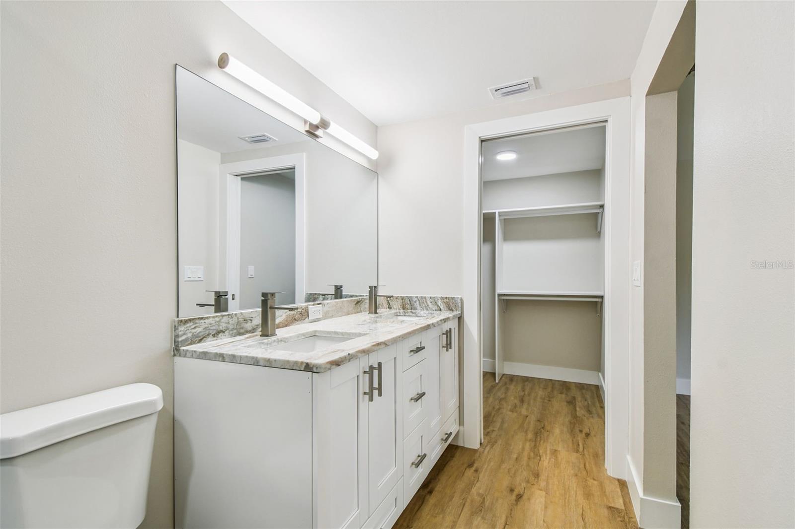 Primary Bathroom with walk in closet