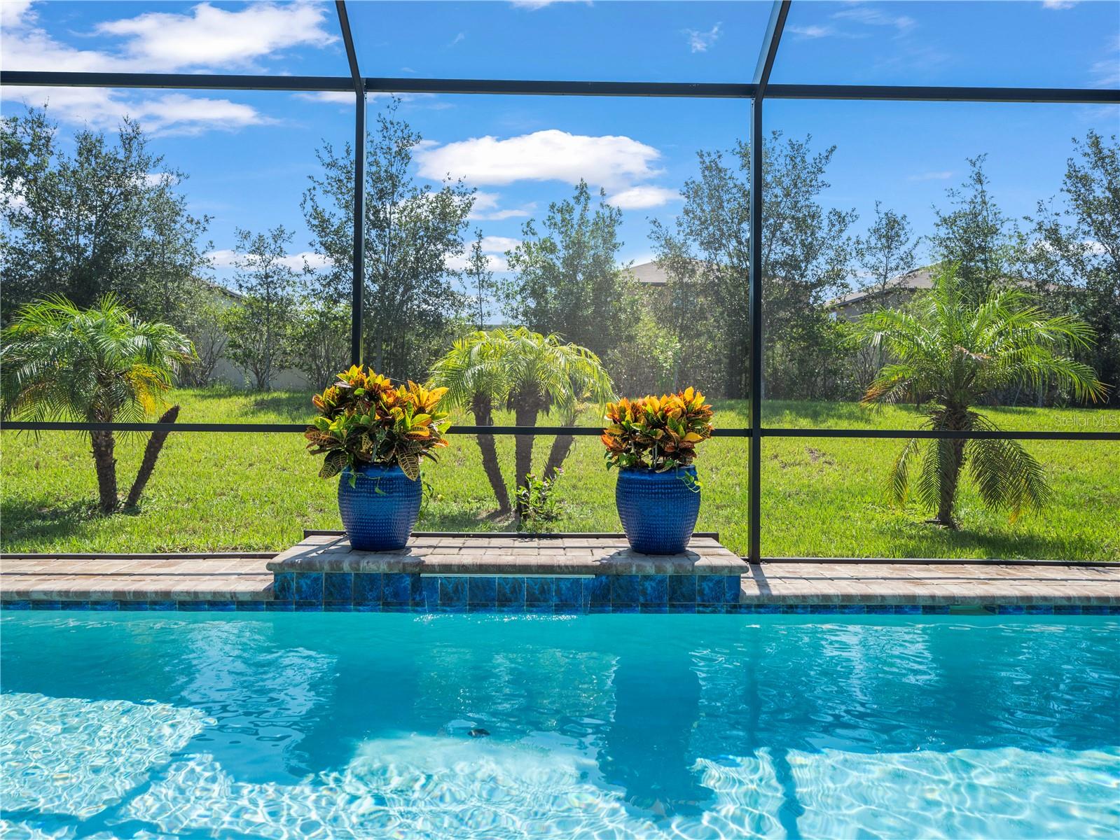 Saltwater Pool with Waterfall Feature
