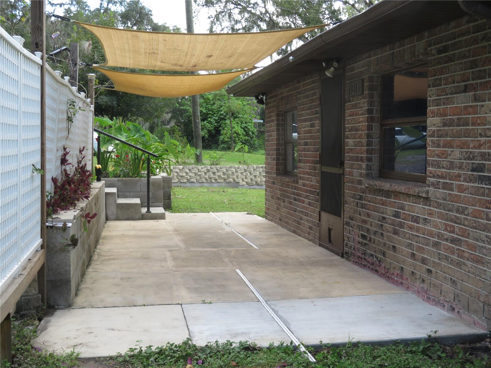 Partially Covered Patio