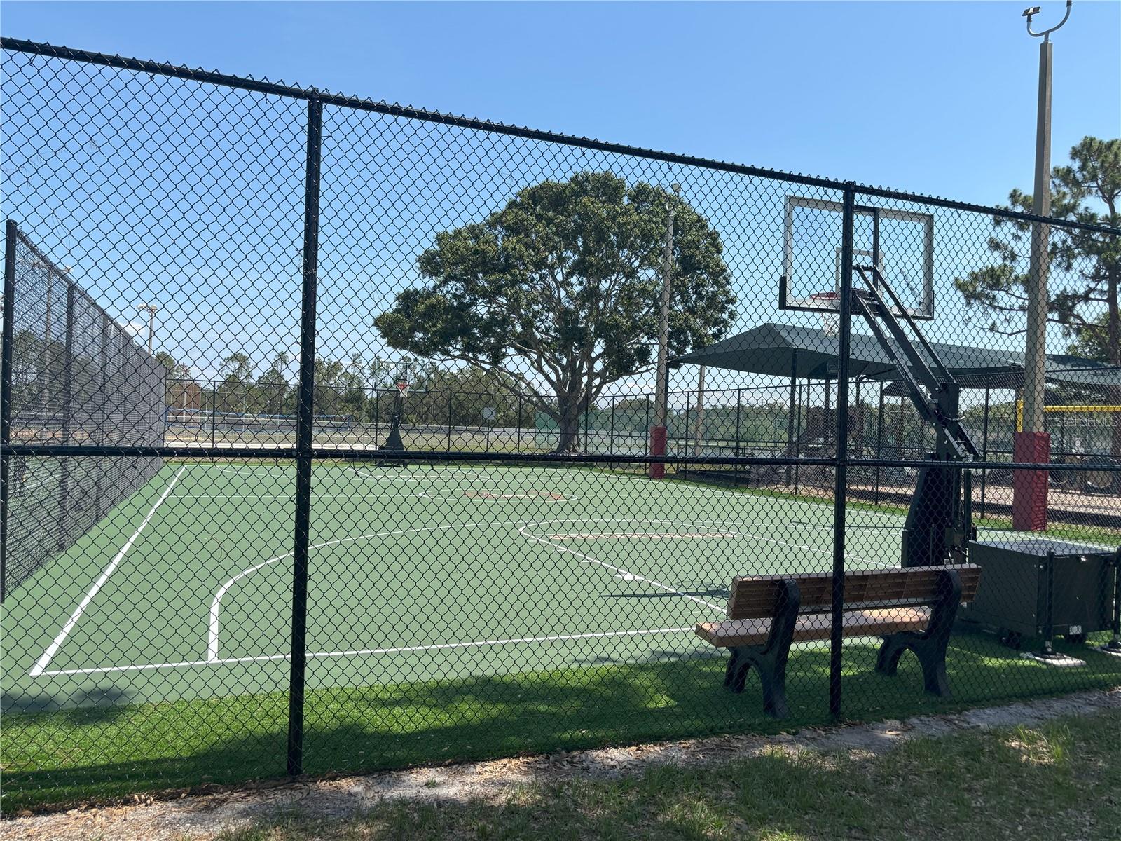 Outdoor basketball court