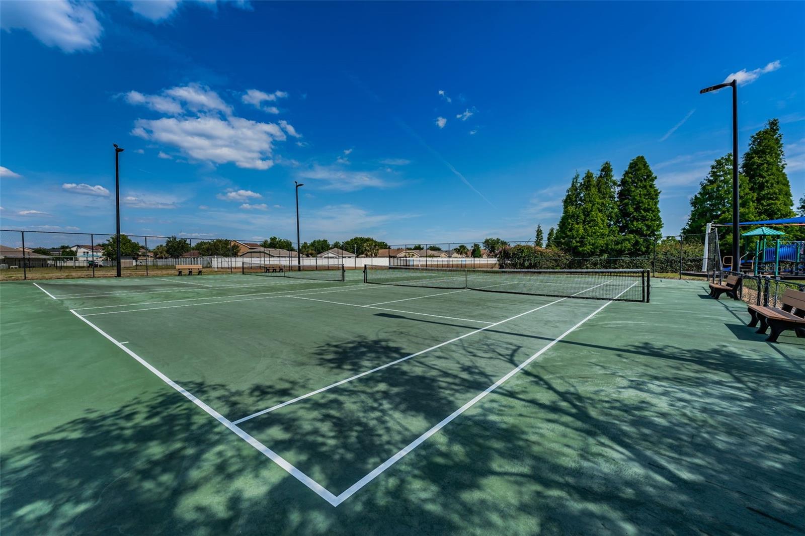 Community tennis courts