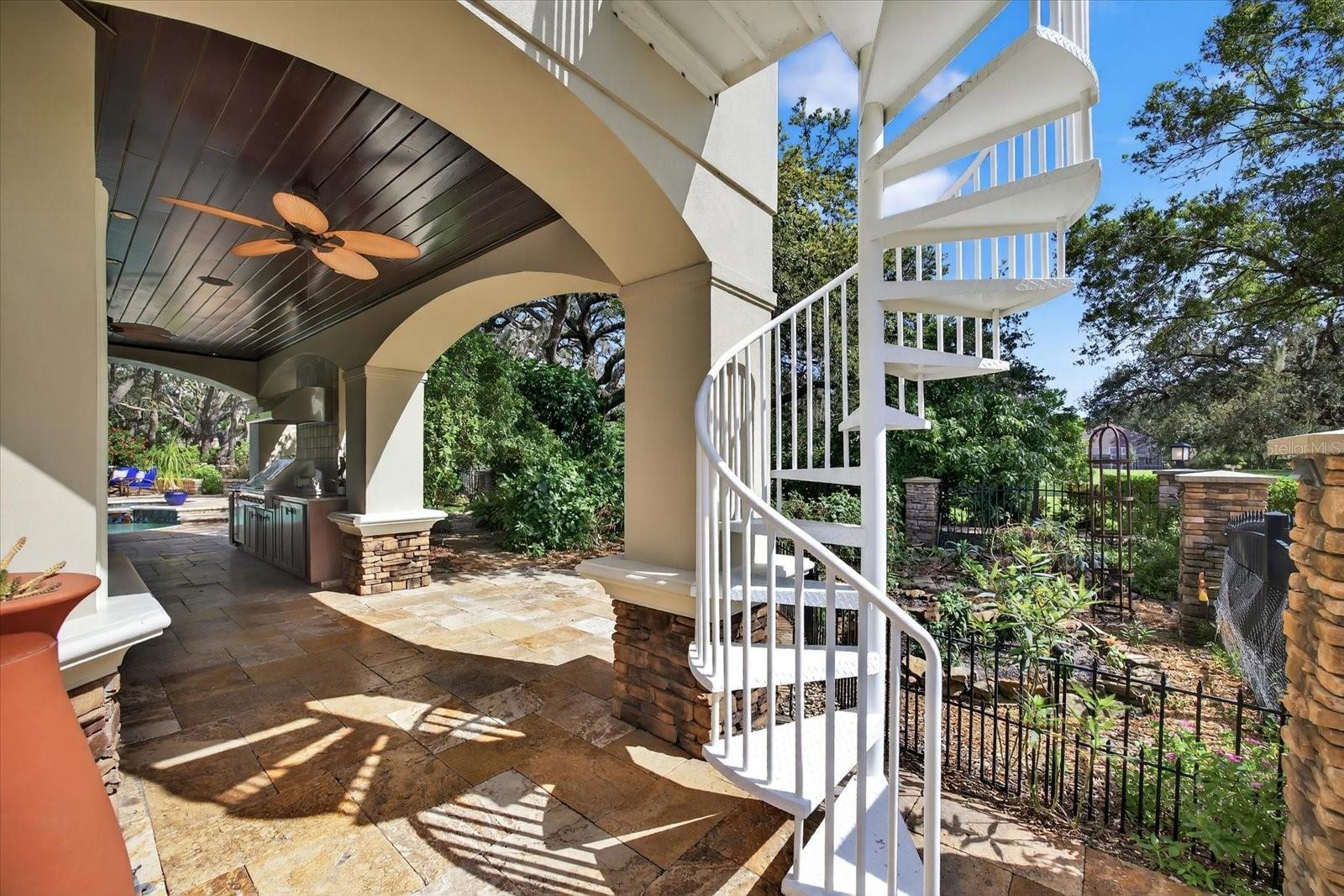 Spiral Staircase from Balcony