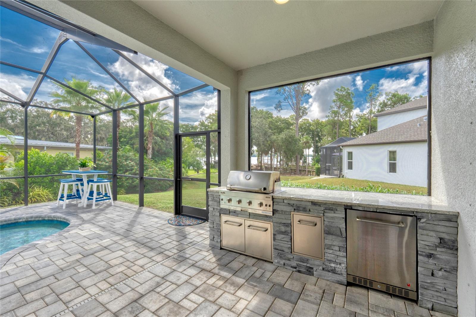 Outdoor Kitchen 2021, located under covered Lanai space