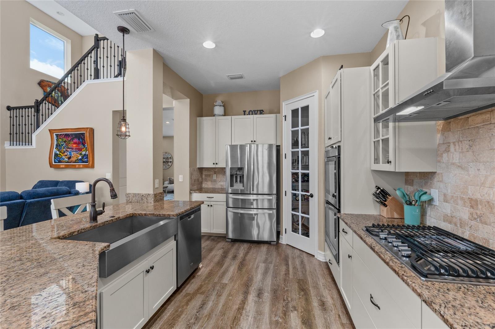 Kitchen is open to the Family Room