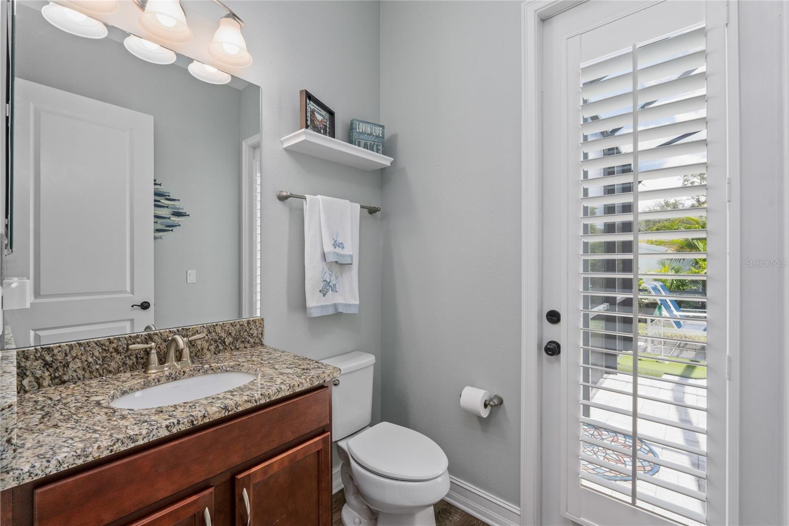 1st floor 1/2 Bathroom with Pool access