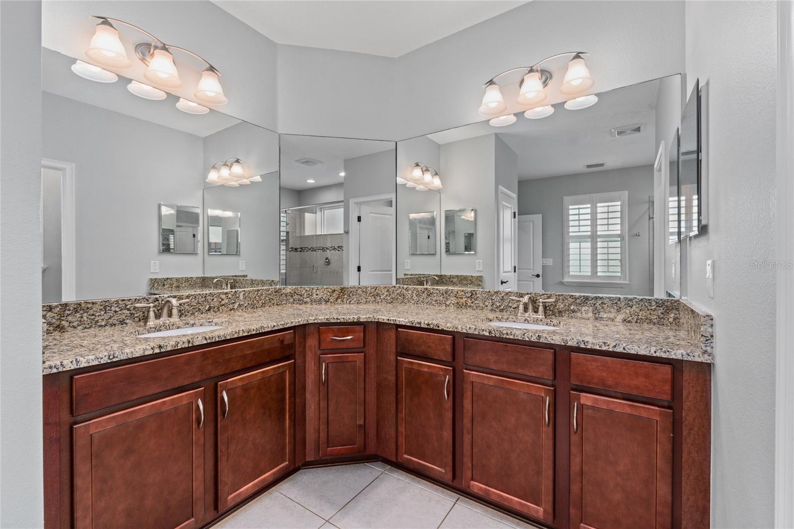 Lots of storage in this Primary Bathroom