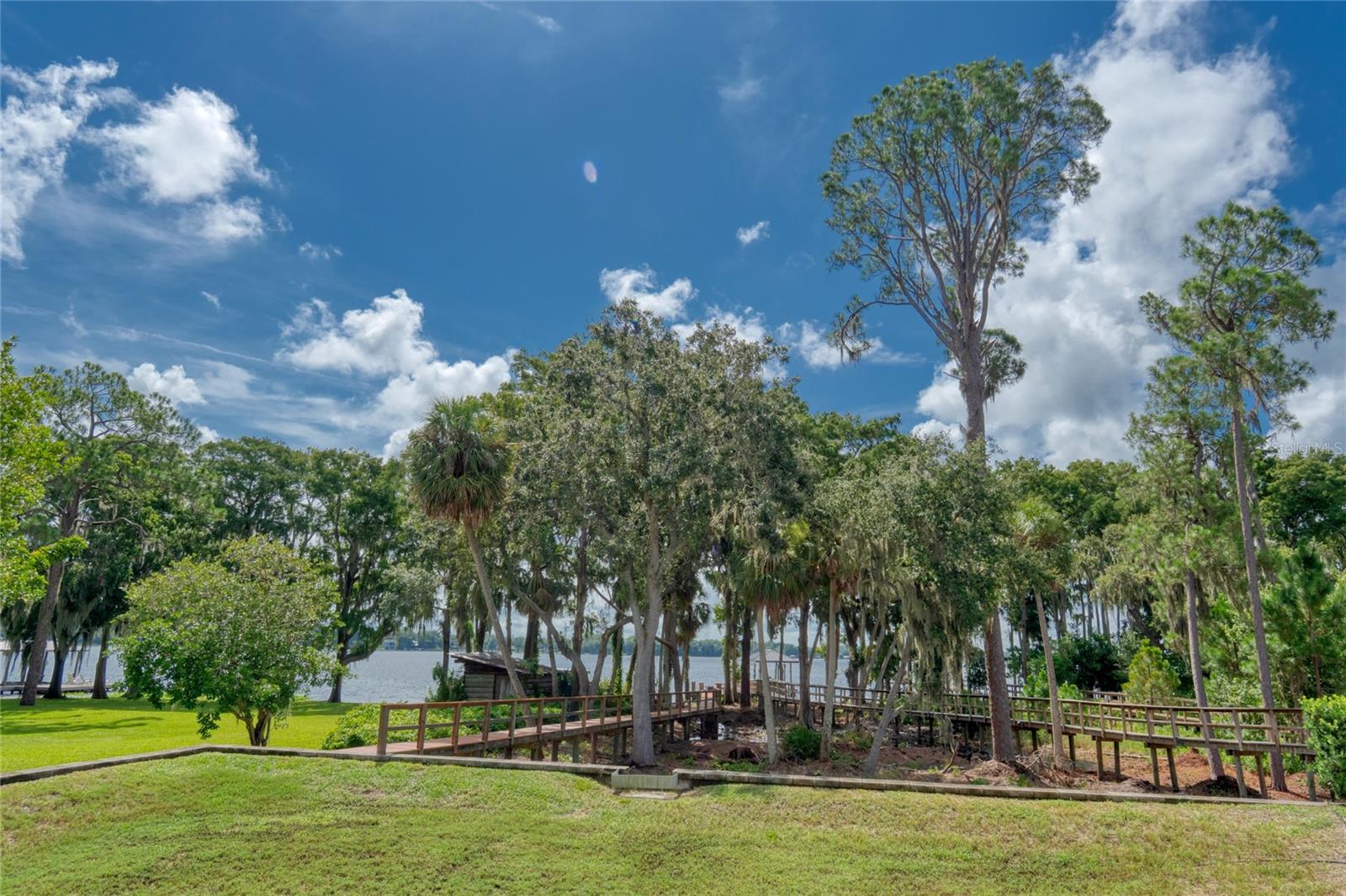 View of the rear of the home, the lot is .37 acre