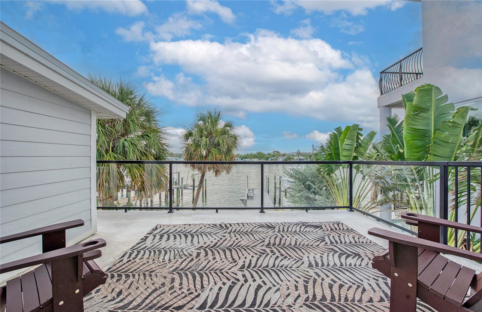 Primary bedroom private balcony overlooking the intracoastal waters