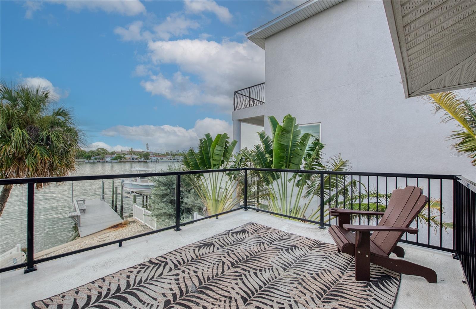 Primary bedroom private balcony overlooking the intracoastal waters