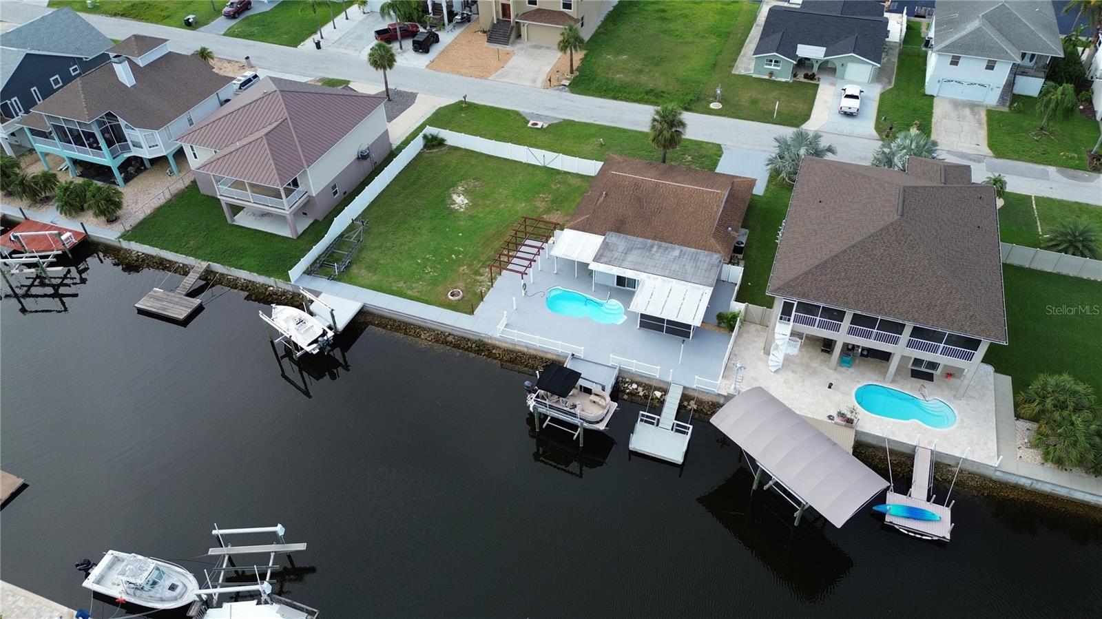 One floating dock and 2 10k pound boat lifts!
