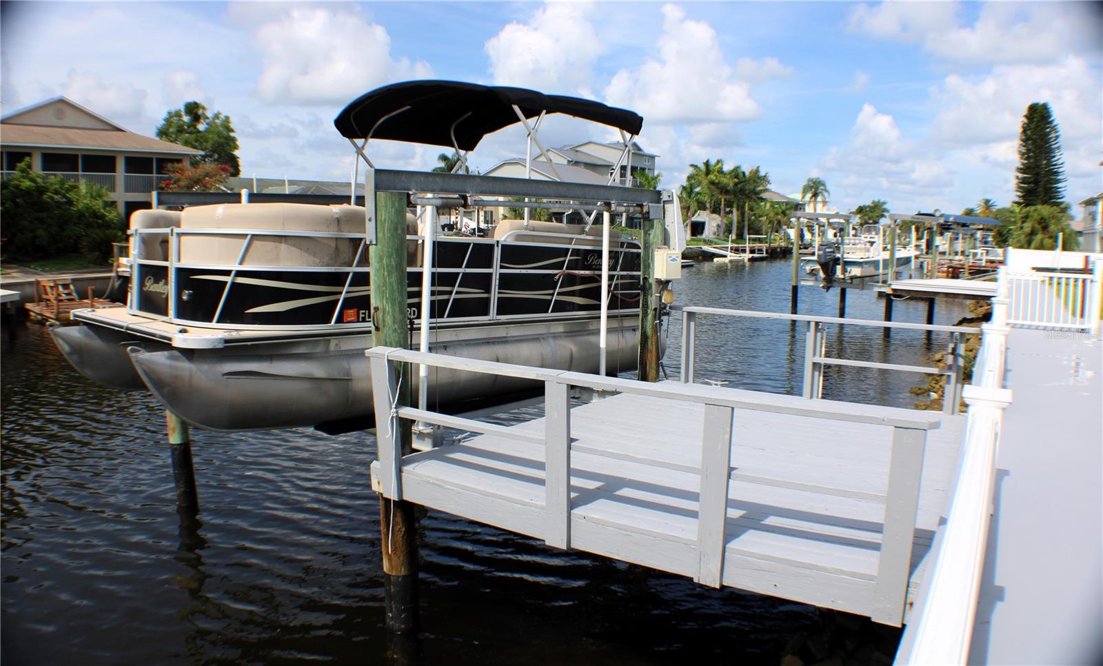First 10klb Boat lift with electric and water