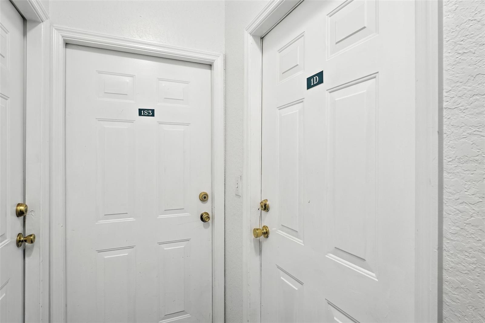 Garage & storage unit is just steps away from front door.