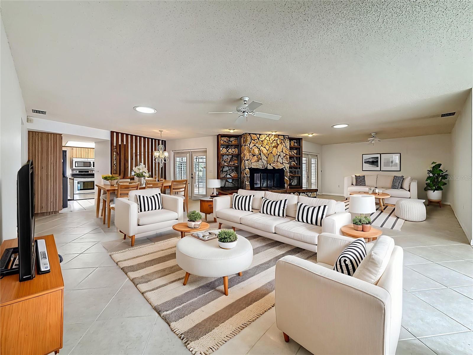 virtual Staged living room