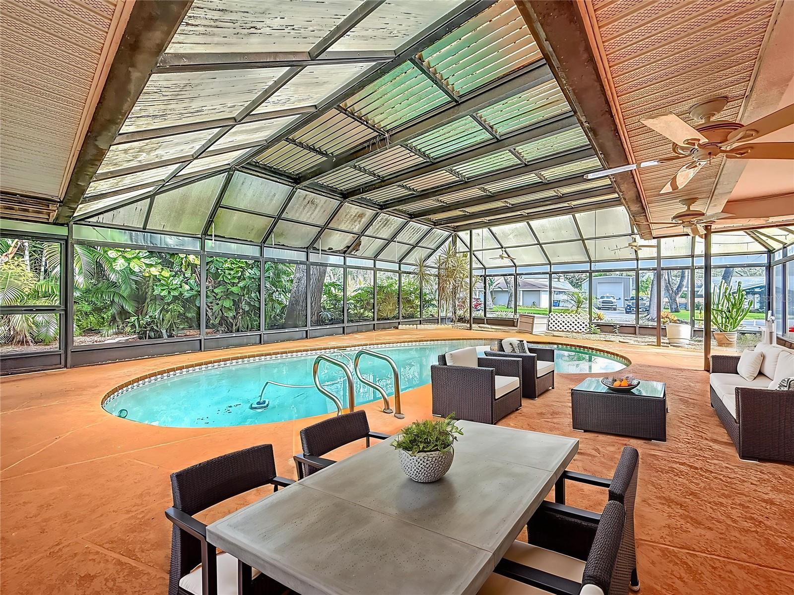 Virtual Staged Pool Area