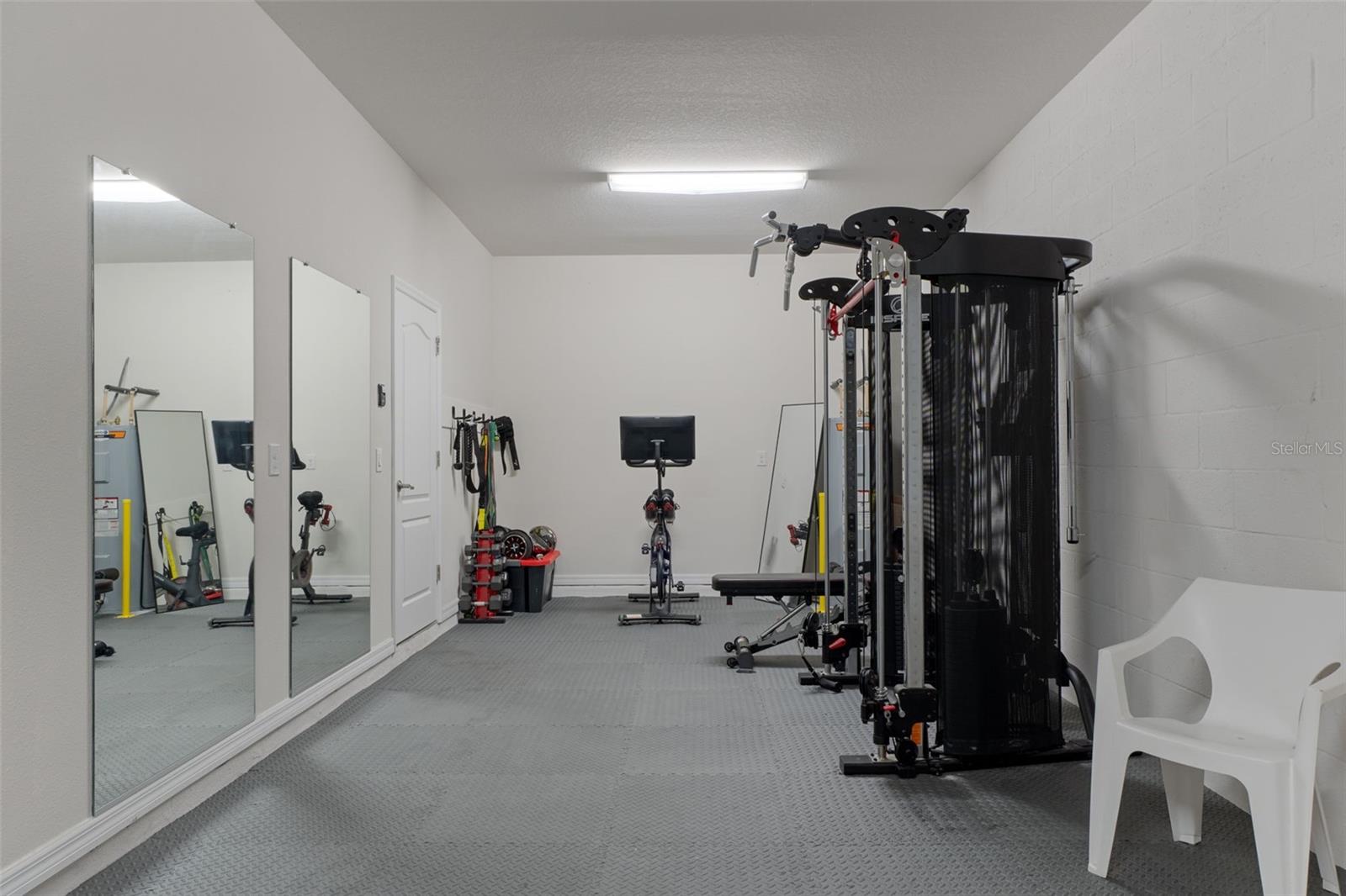 Tandem portion of garage.