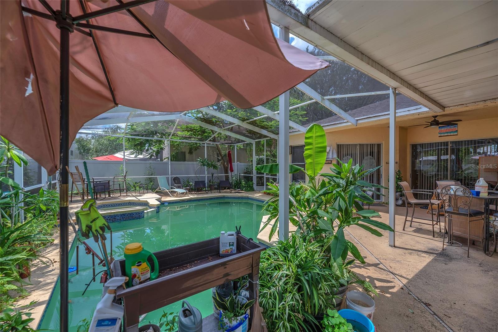 Screened pool and lanai area