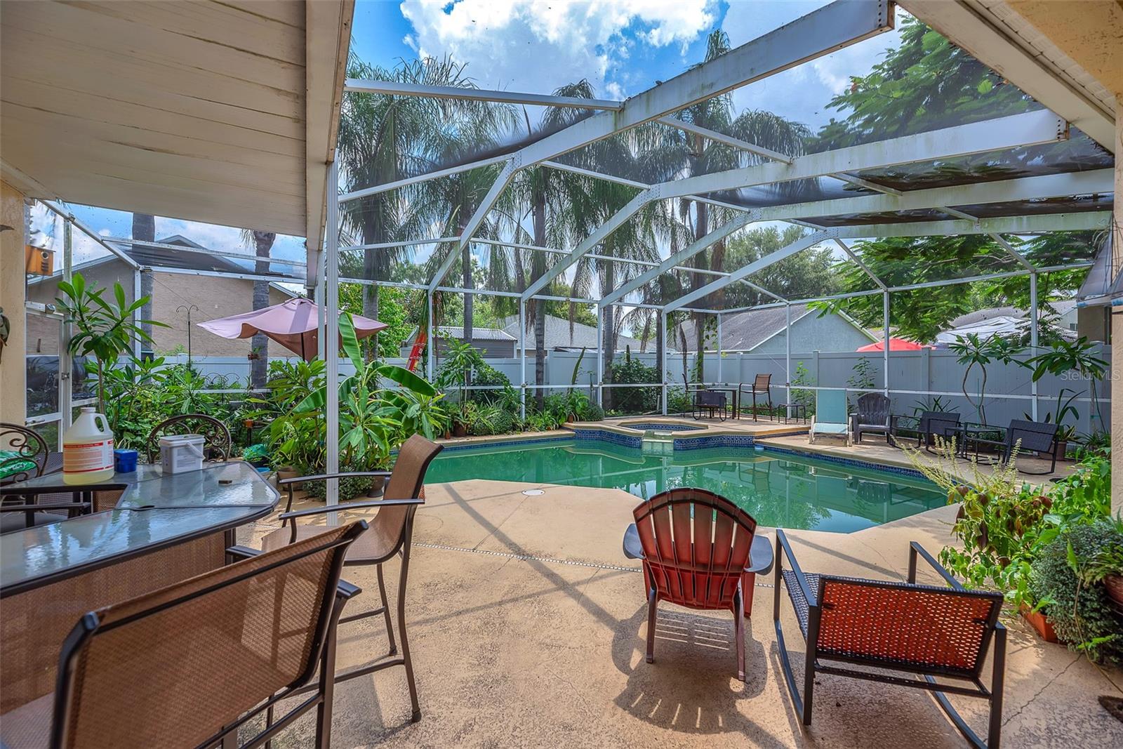 Screened pool and lanai area