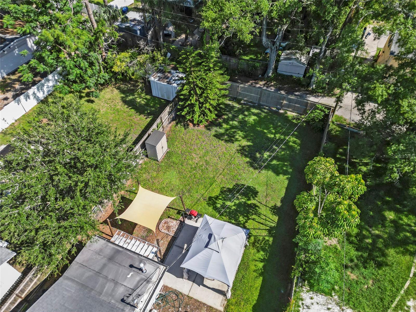 Aerial View of Backyard