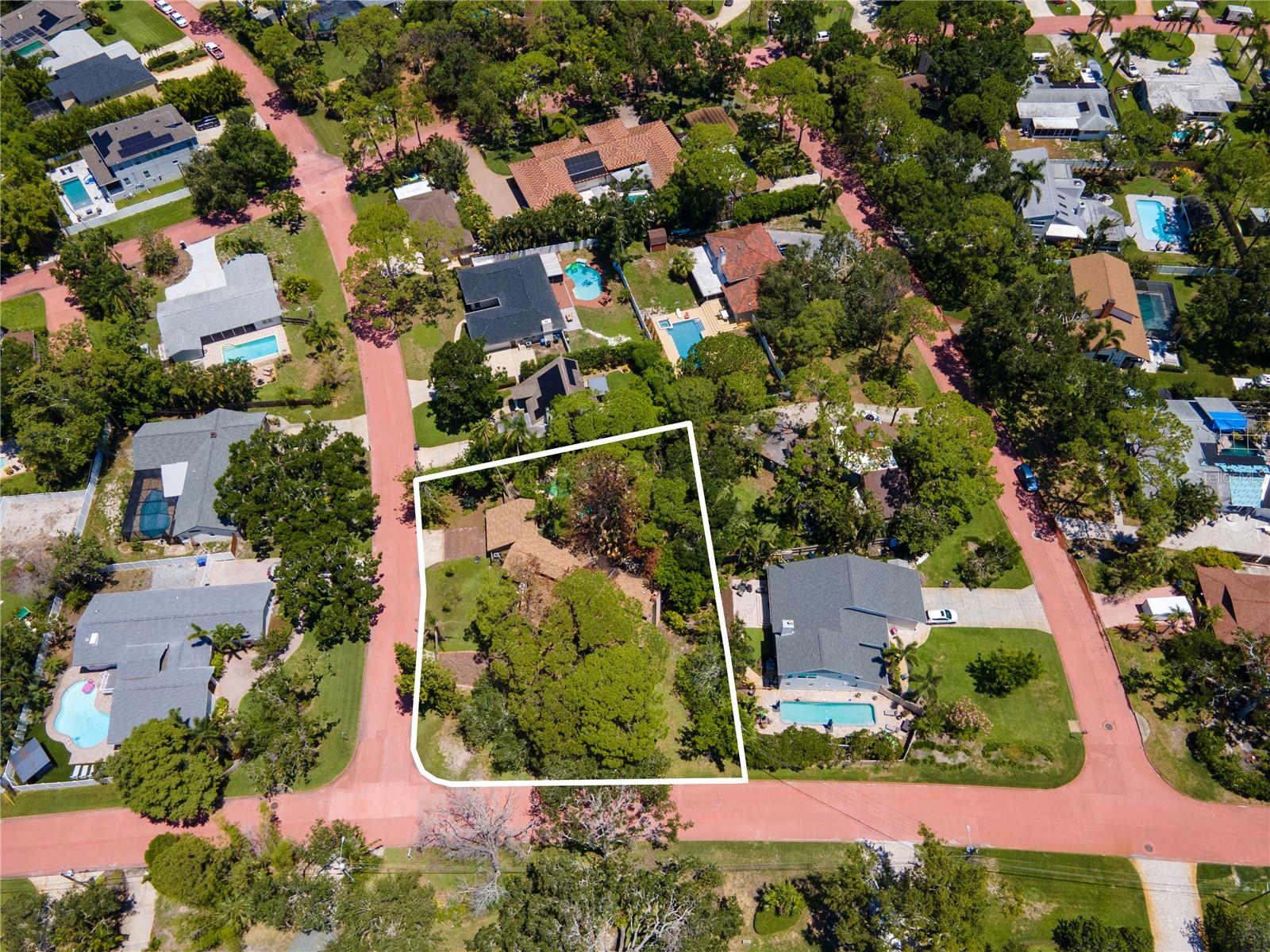 Expansive oversized corner lot