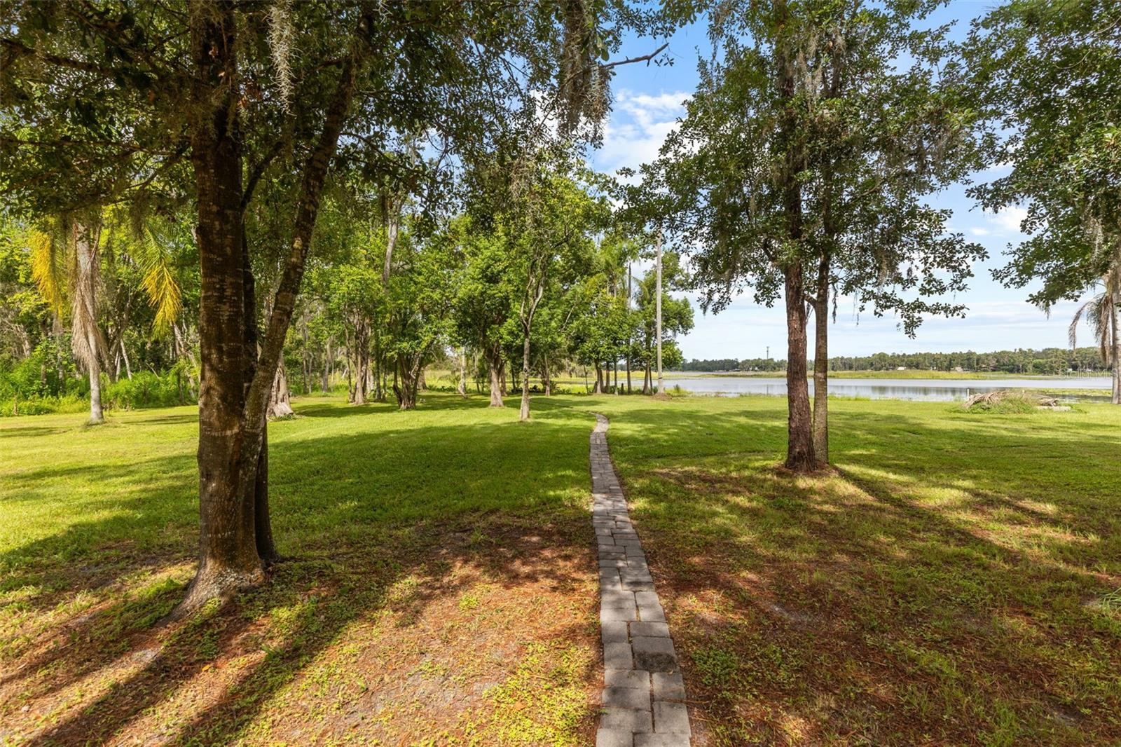 Walkway to lake