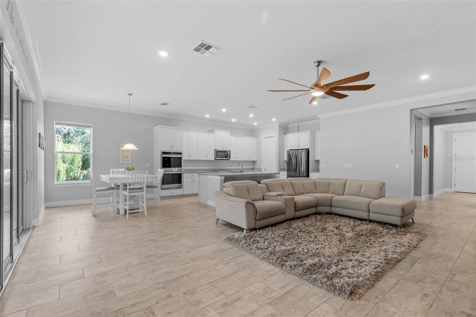 Family/dining and kitchen