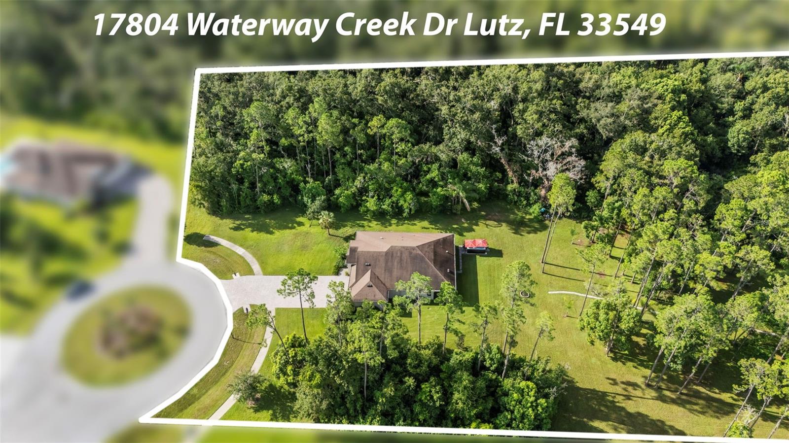 Aerial view of home