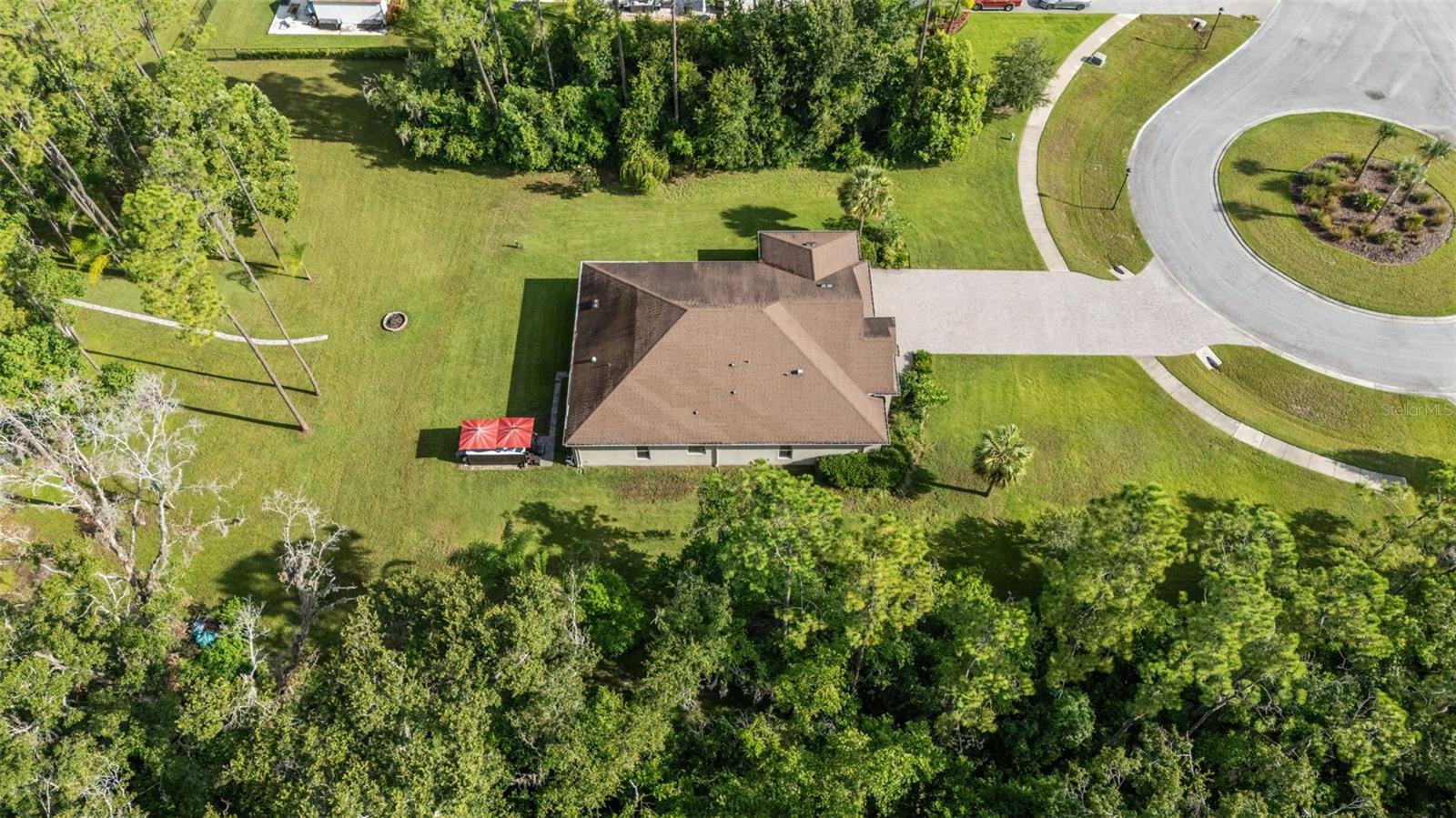 Aerial view of home
