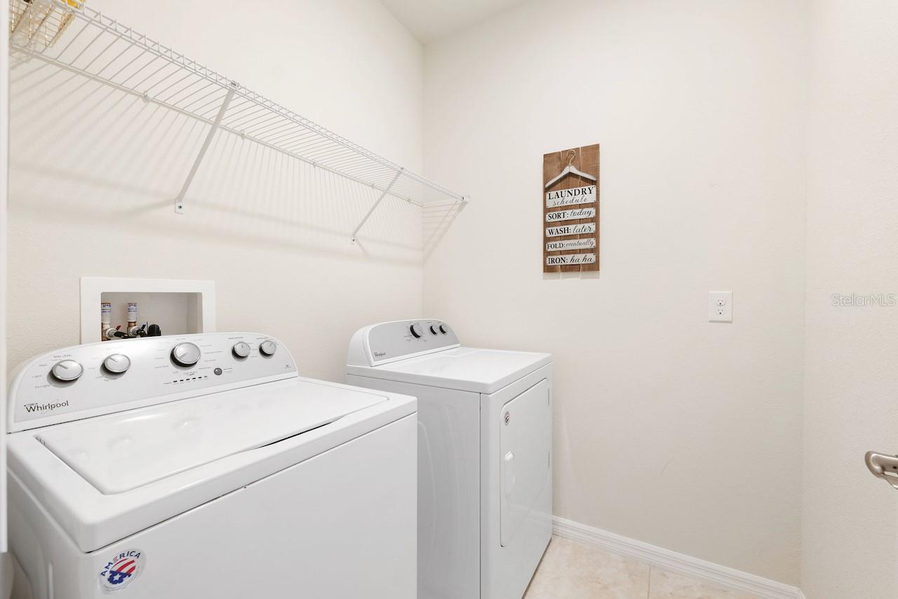 Upstairs laundry room