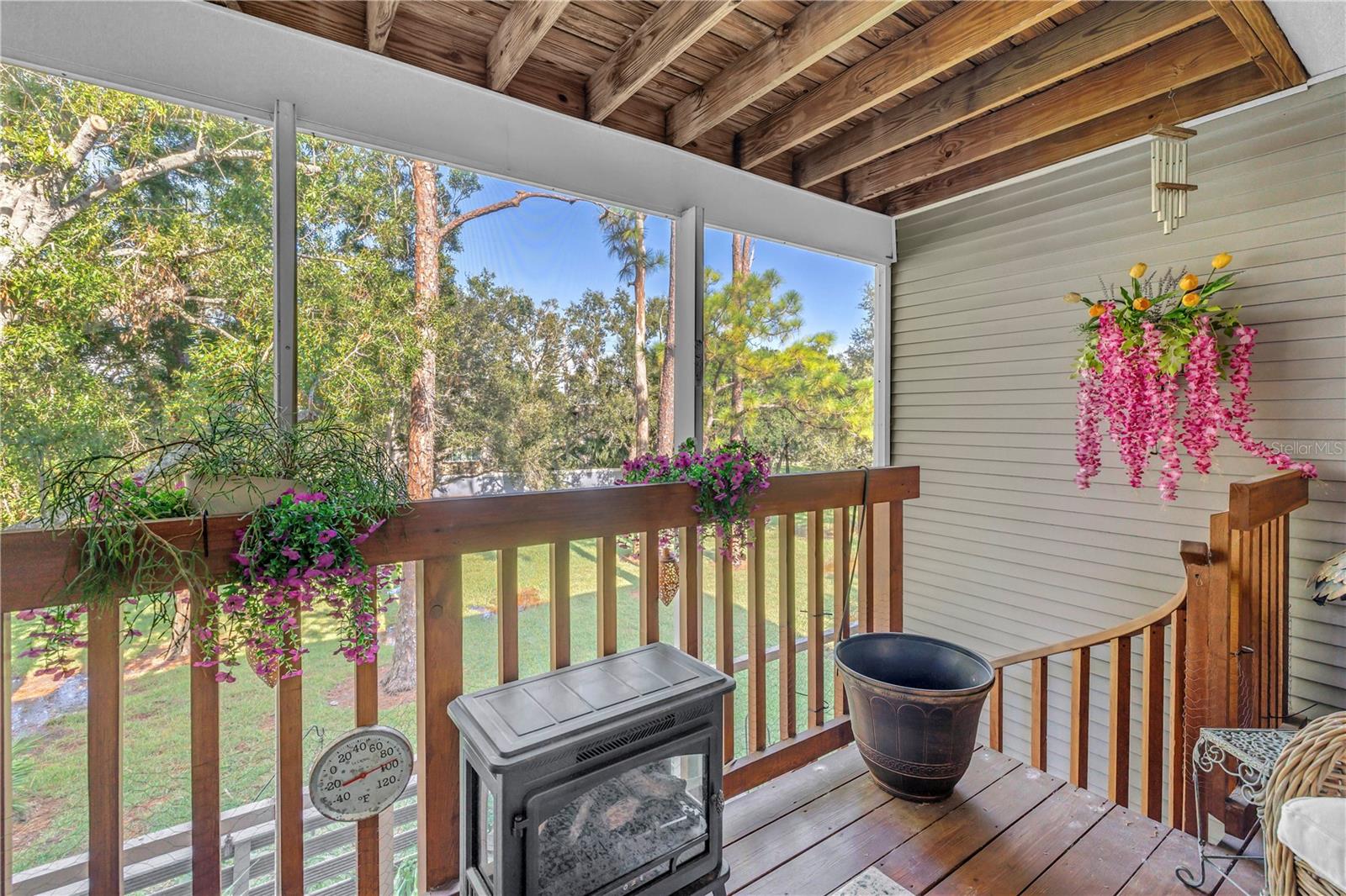 Screened lanai on 2nd floor - spiral staircase to 1st floor lanai