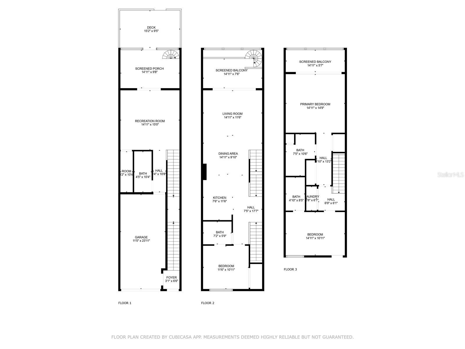 3 floors - floor plan