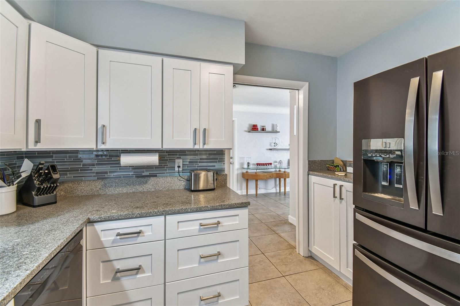 New cabinetry with quartz counters