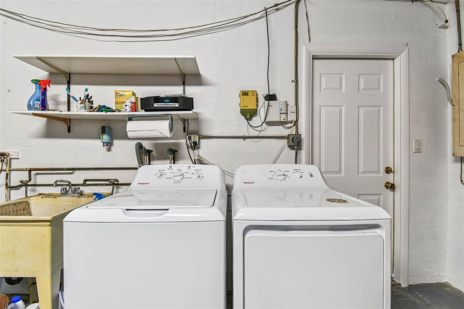 Washer and dryer in garage