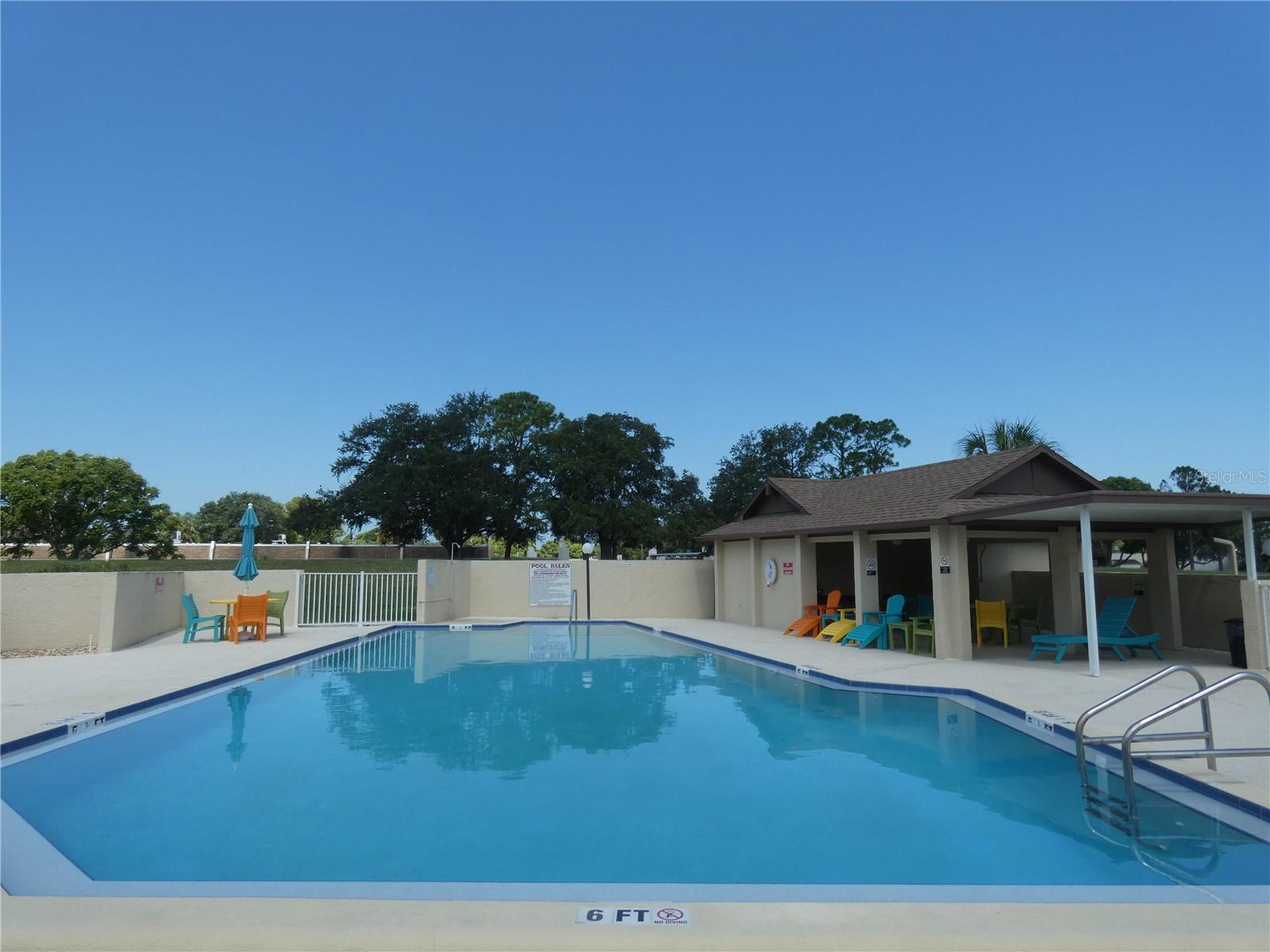 Take a swim in this inviting pool!
