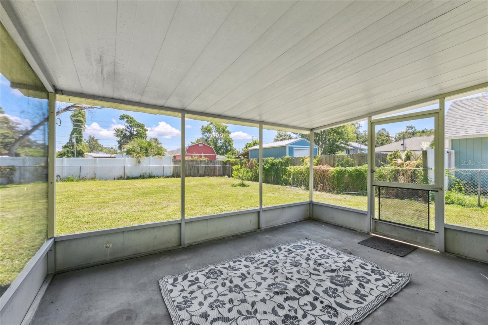 Screened patio