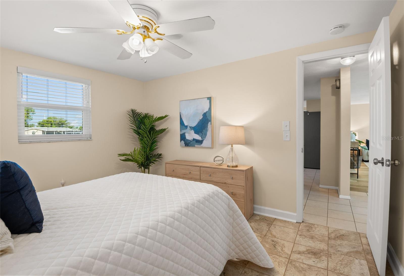 Primary bedroom... imagine adding french doors with access to the backyard and intercoastal waterway.