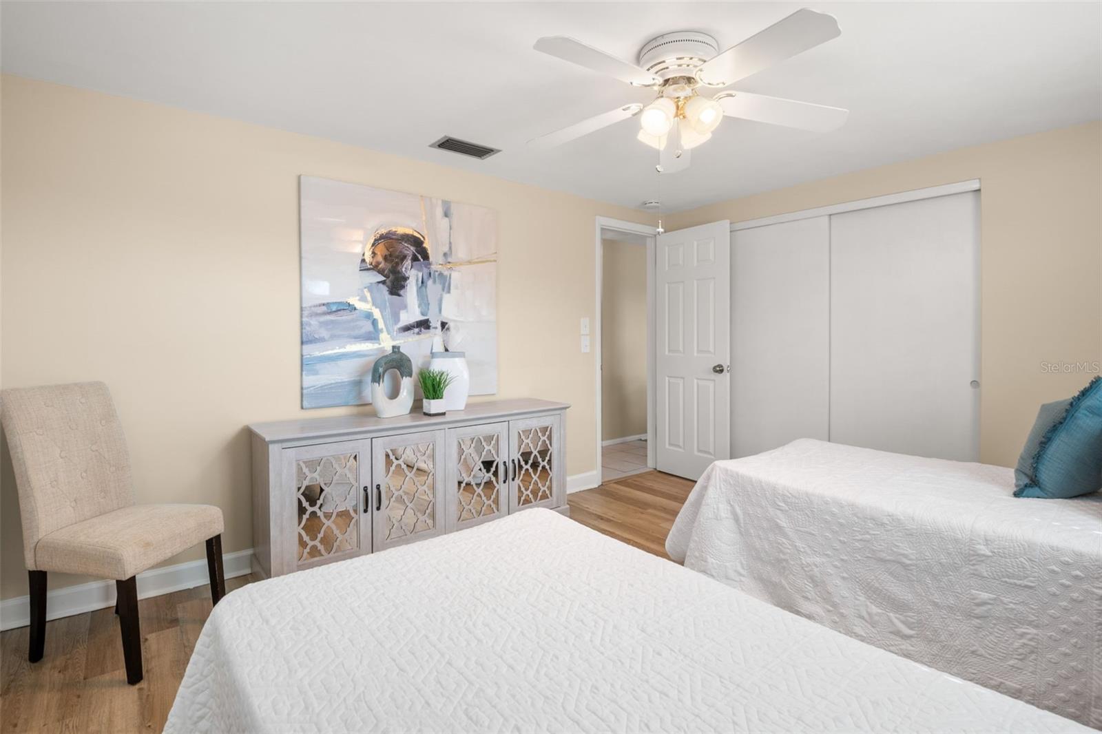 Secondary bedroom, generous closet storge, too.