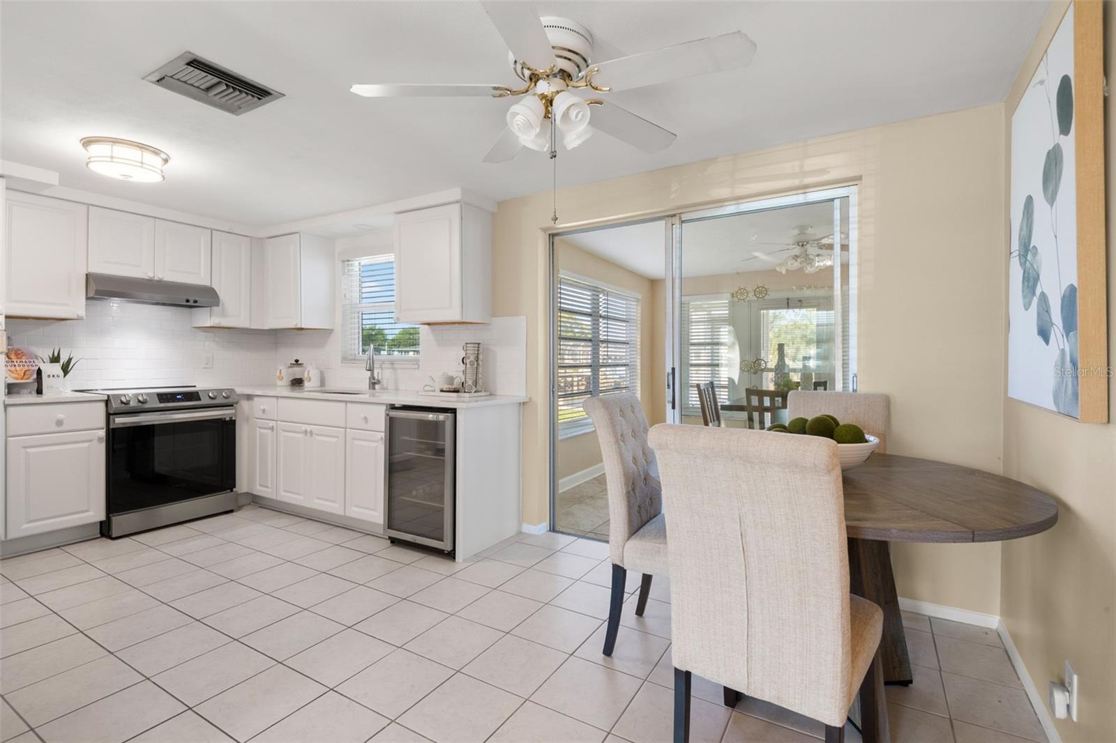 The kitchen is easily accessed to dining and the 4 season family room for entertaining.