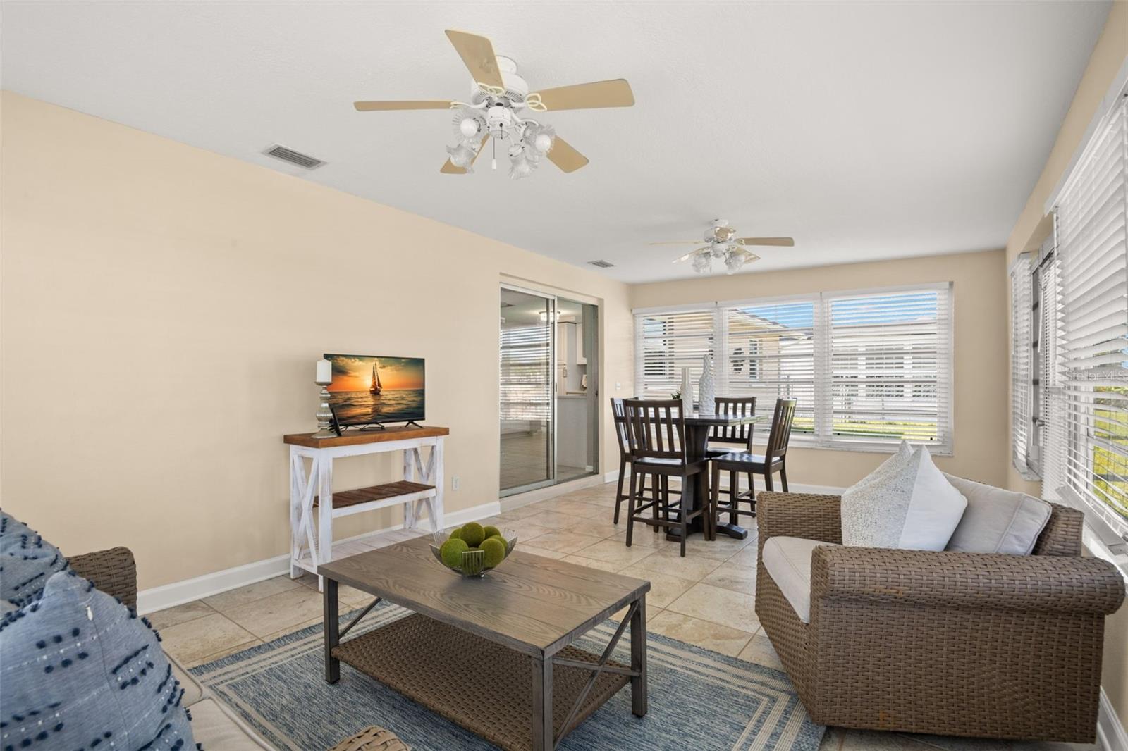 Just off the dining area, step into the 4 season family room.
