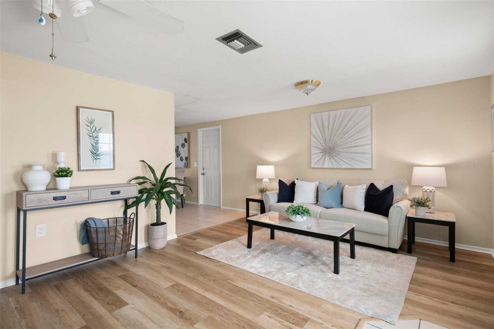 Feature wall in living room
