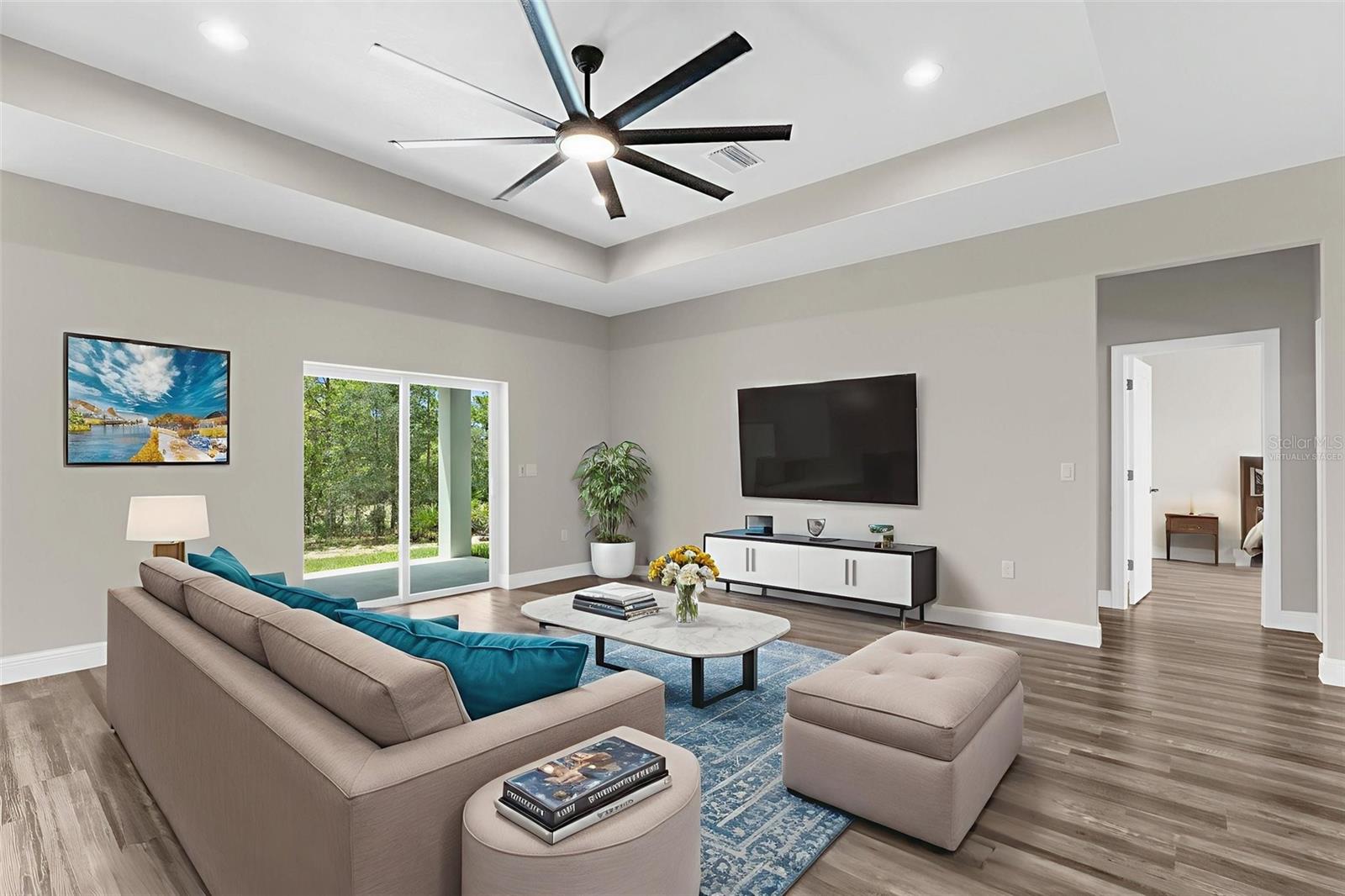 virtually staged living room