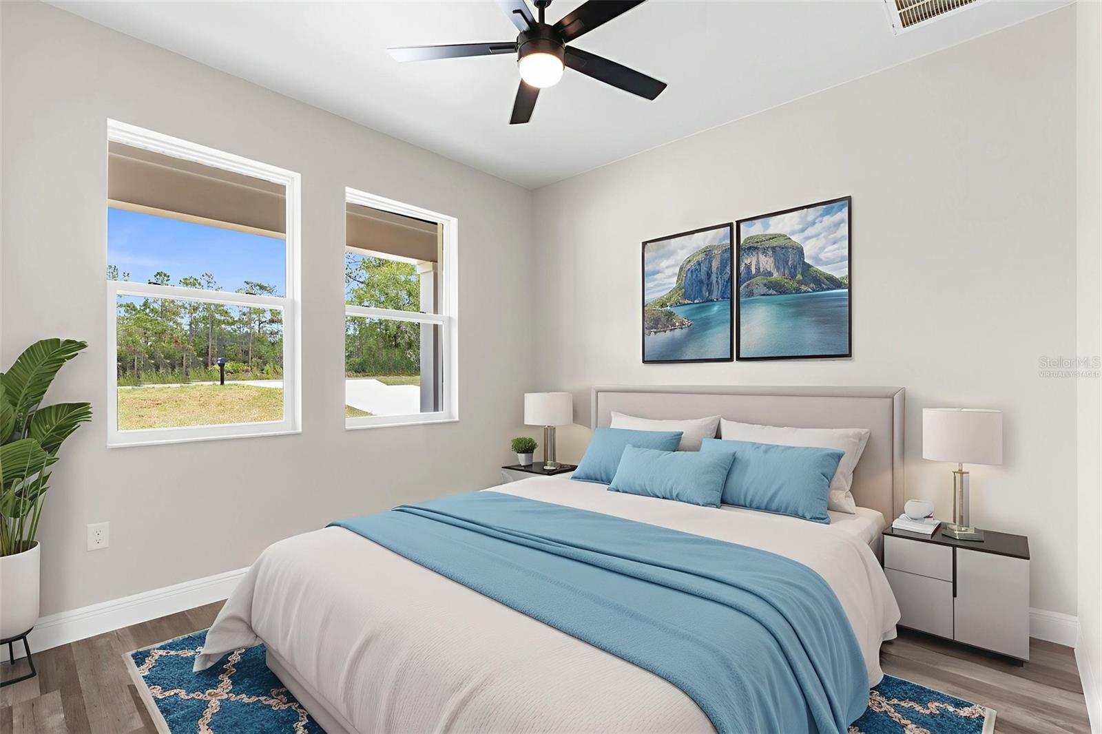 virtually staged bedroom